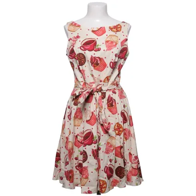 Robe (Beige, Multicolore) de Lady Vintage Coton, Élasthane