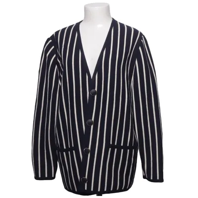 Cardigan (Bleu, Blanc) de Devernois Acrylique, Laine