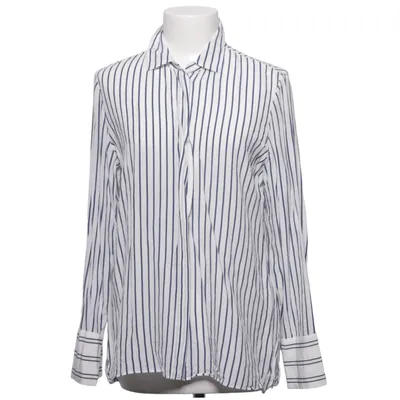 Skjorte (Hvid, Blå) fra Massimo Dutti Silke