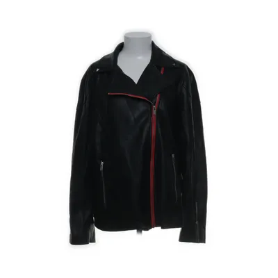 Bikerjacka (Svart, Röd) från Violeta by Mango Polyester, Polyuretan