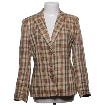 Blazer (Beige, Bruin, Blauw) van Prêt à Porter Acetaat, Linnen, Polyamide