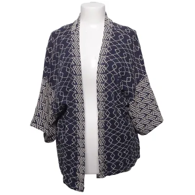 Cardigan (Blue, White) from Mango Casualwear Cotton, Polyester