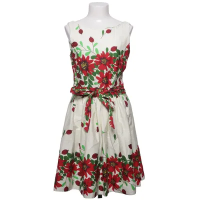 Jurk (Wit, Rood, Groen) van Lady Vintage Katoen, Elastaan