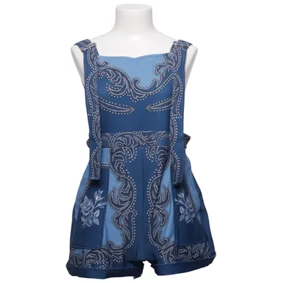 Dungaree shorts (Blue, Multicolored) from Blackmilk Elastane, Polyester