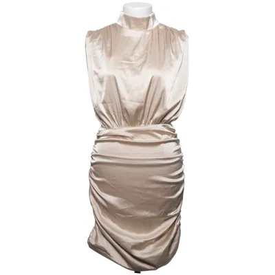 Jurk (Beige) van Rare London Elastaan, Polyester