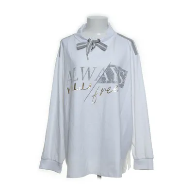 Collegetröja (Vit, Grå) från Ulla Popken Bomull, Elastan, Polyester