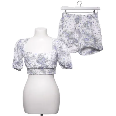 Crop top (White, Blue) from & Other Stories Cotton, Linen