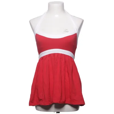 Halter neck top (Red, White) from Moda International Cotton, Elastane, Modal