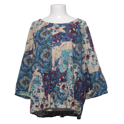 Blouse (Blue, Beige, Multicolored) from Zanzea Collection Cotton