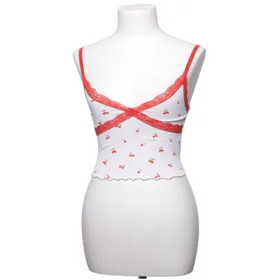Crop top (Vit, Flerfärgad) från Divided by H&M Elastan, Polyester, Polyamid
