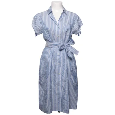 Robe chemise (Bleu, Blanc) de SAND Essential Coton, Soie