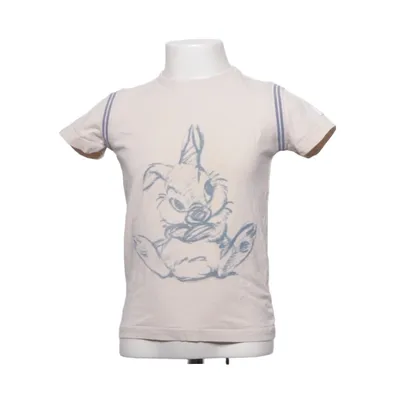 T-shirt (Beige, Blauw) van Disney x Polarn O. Pyret Elastaan, Organisch katoen