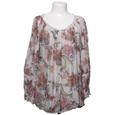 Blouse (Blanc, Multicolore) de Blossun Élasthane, Soie, Viscose