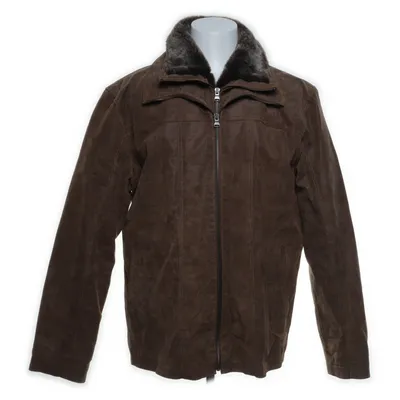 Läderjacka (Brun) från Castellani Akryl, Bomull, Pälsimitation, Skinn, Polyester