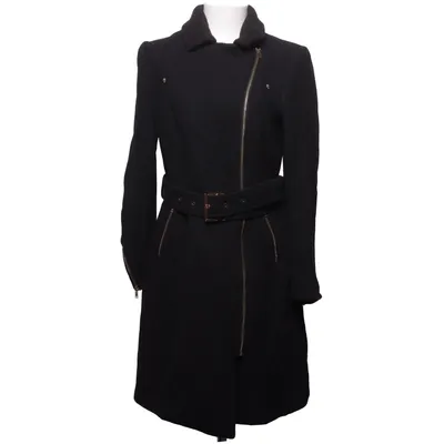 Manteau (Noir) de Mint & Berry Polyester, Viscose, Laine