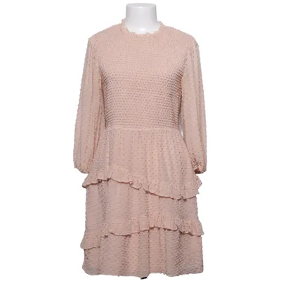 Jurk (Beige) van Mayla Katoen, Polyester, Zijde