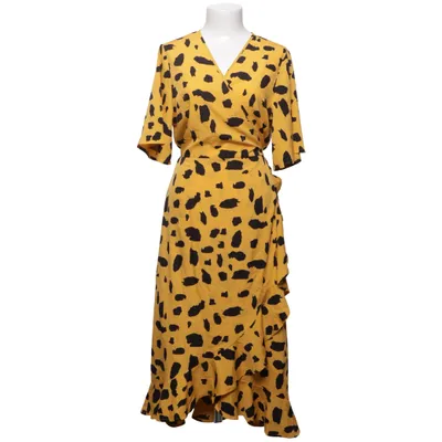 Wrap dress (Yellow, Black) from Wednesday's Girl Polyester