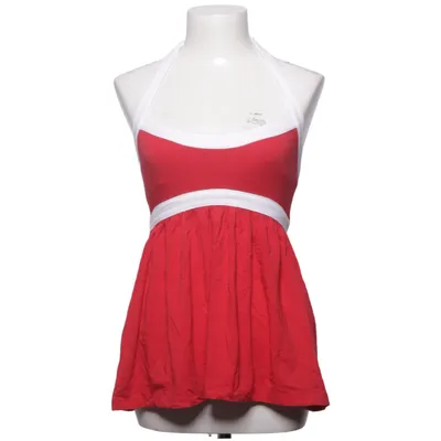 Halter neck top (Red, White) from Moda International Cotton, Elastane, Modal