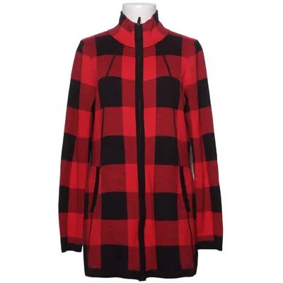Cardigan (Red, Black) from Adrienne Vittadini Cotton, Polyester