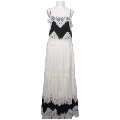 Maxikjole (Sort, Hvid) fra Twinset Bomuld, Lyocell, Polyamid, Polyester, Viscose