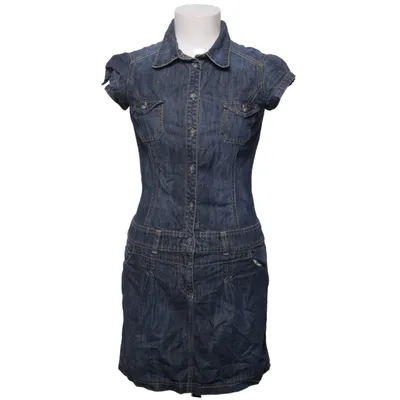 Denim dress (Blue) from Camaïeu Cotton