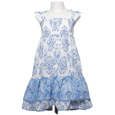 Dress (Blue, White) from Haute Hippie Cotton, Polyester