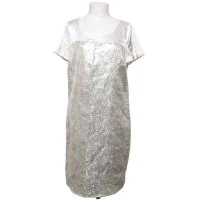 Kjole (Hvid, Guld, Flerfarvet) fra Dea Kudibal Elastan, Metallfiber, Polyester, Silke, Viscose