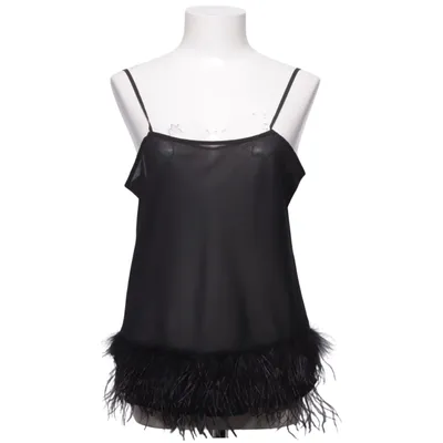 Top (Zwart) van Pinko Veer, Struisvogel Veren, Polyester