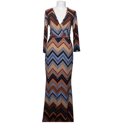 Maxi jurk (Blauw, Bruin, Meerkleurig) van Bodyflirt Boutique Elastaan, Polyester