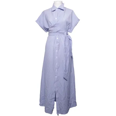 Shirt dress (Blue, White) from Shein Polyester