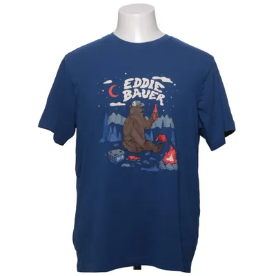 T-shirt (Blue) from Eddie Bauer Cotton, Polyester