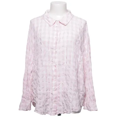 Shirt (Roze, Wit) van Zara Katoen, Viscose