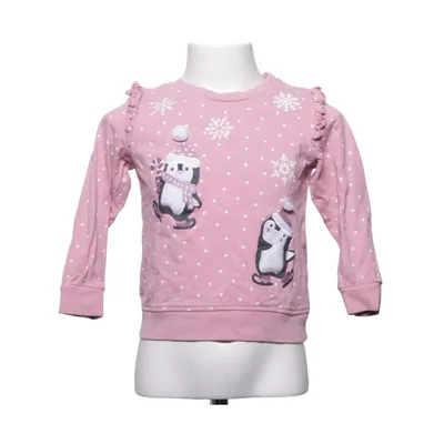 Sweatshirt (Roze, Wit) van Pocopiano Organisch katoen
