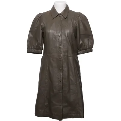 Veste longue en cuir (Vert) de Dranella Cuir, Polyester