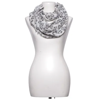 Tubehalstørklæde (Grå, Hvid) fra Scarfs 4 You Viscose, Polyester