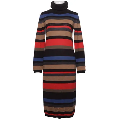 Turtleneck kjole (Sort, Blå, Flerfarvet) fra Frk. Akryl, Uld