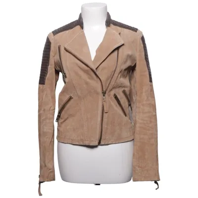 Bikerjacke (Beige, Braun) von Mango Leder, Polyester