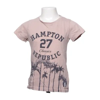 T-shirt (Beige, Bleu) de Hampton Republic Coton
