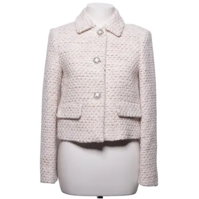 Blazer (Beige, Pink, White) from Zara Acrylic, Polyester, Wool