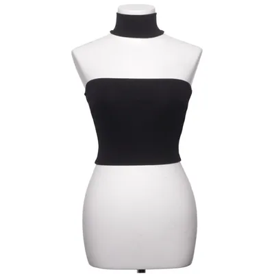 Crop top (Noir) de Gina Tricot Coton, Élasthane