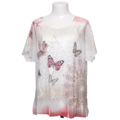 Top (White, Pink, Multicolored) from MXO Elastane, Polyester