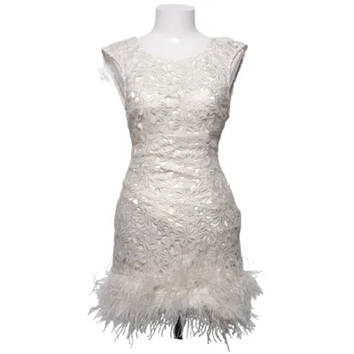 Robe de cocktail (Blanc) de Lipsy Élasthane, Plume d'autruche, Polyester