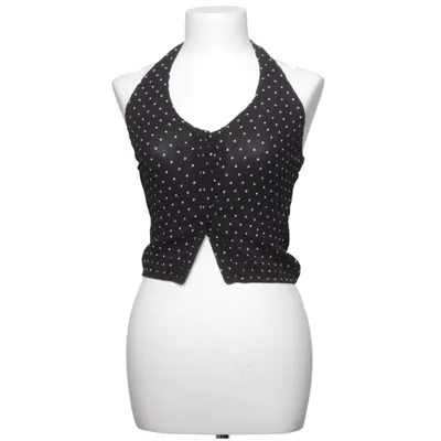 Halter neck top (Black, White) from Lioness Polyester