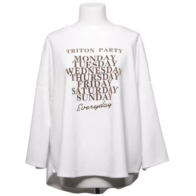 Sweatshirt (Wit) van Blind Date Elastaan, Polyester, Viscose