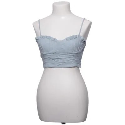 Crop top (Blauw) van Chiquelle Linnen, Viscose