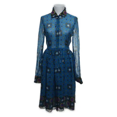 Dress (Blue, Multicolored) from Anna Sui Acetate, Metallic fiber, Silk
