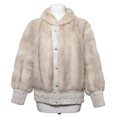 Veste en fourrure (Beige) Cuir, Vison
