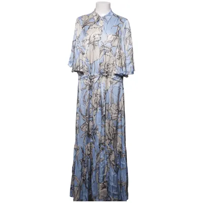 Skjortekjole (Blå, Hvid) fra Munthe Elastan, Viscose