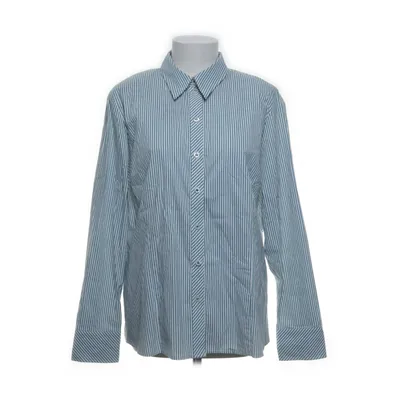 Shirt (Blauw, Wit) van Clarina Collection Katoen, Elastaan, Polyamide
