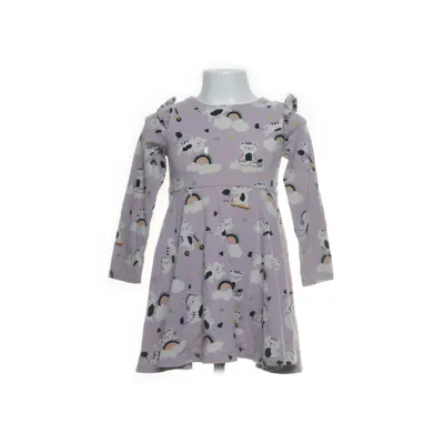 Klänning (Lila, Flerfärgad) från Polarn O. Pyret Elastan, Ekologisk bomull